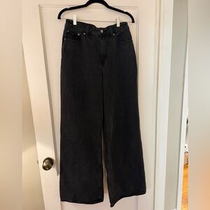 Abercrombie & Fitch Black Curve Love Wide-Leg Jeans